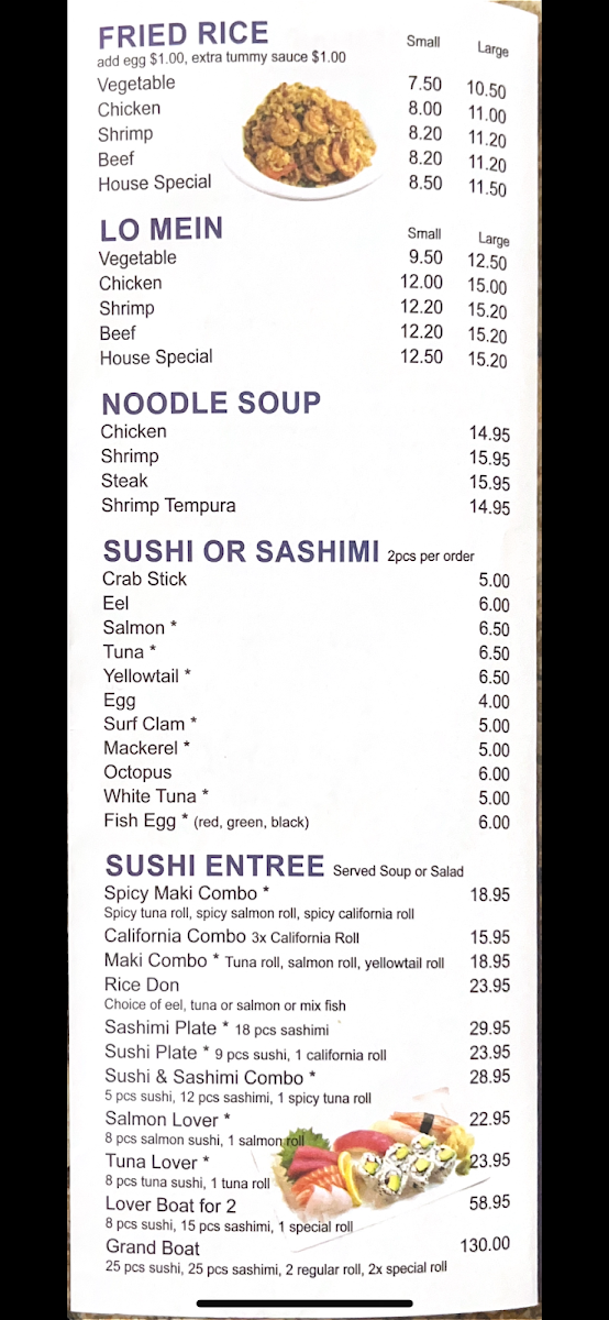 Pocky cafe /umi menu board