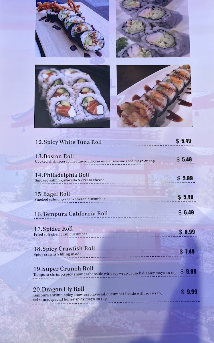 Mizu | Japanese Steakhouse menu board