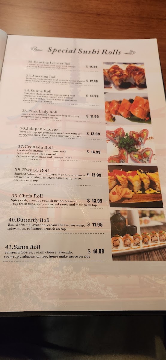 Mizu | Japanese Steakhouse menu board