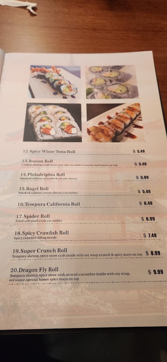 Mizu | Japanese Steakhouse menu board