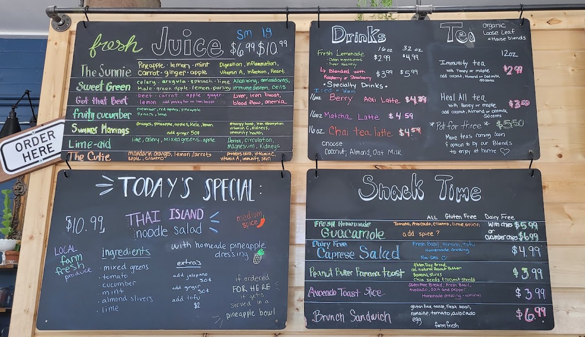 God Fuel menu board