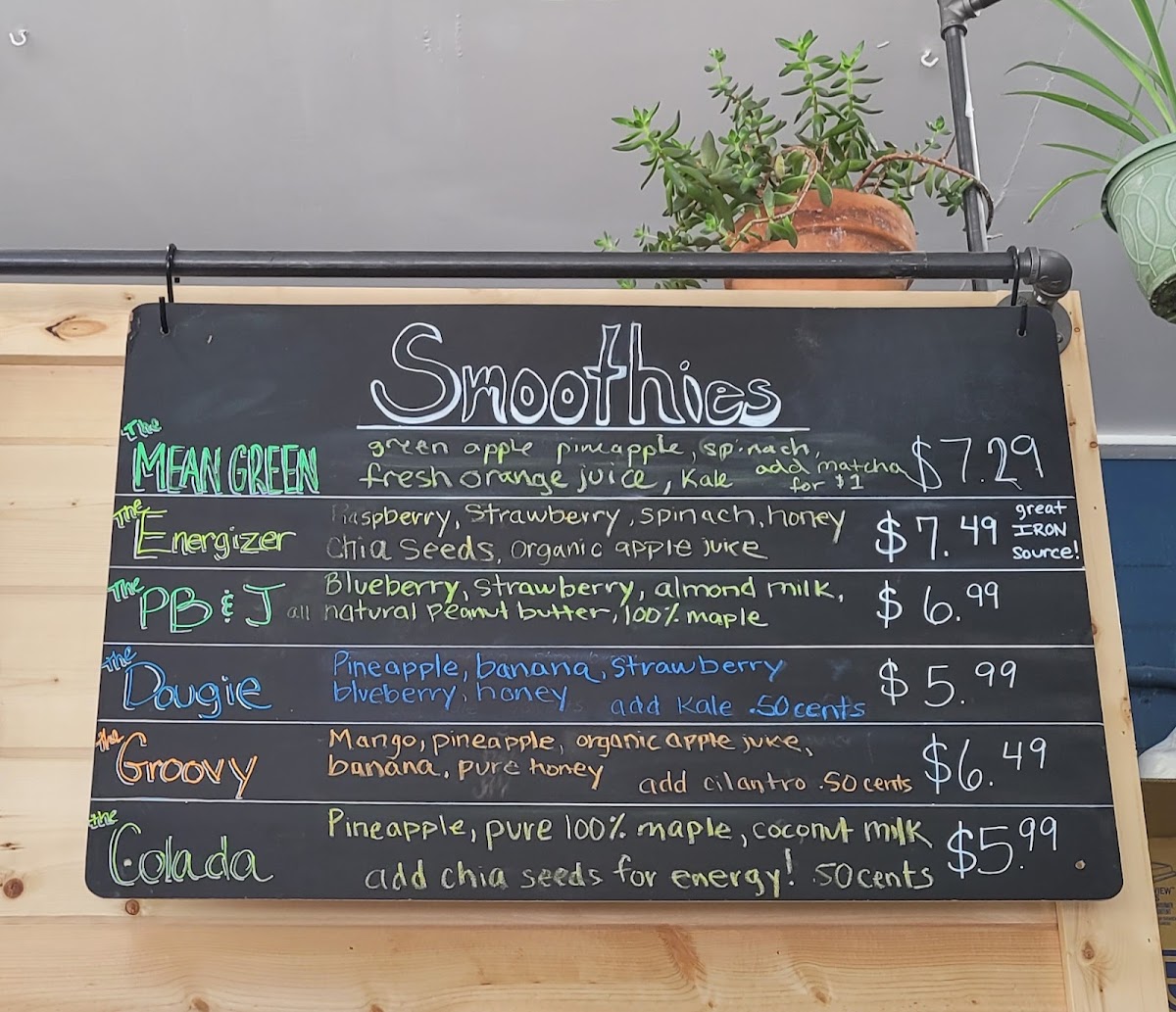 God Fuel menu board