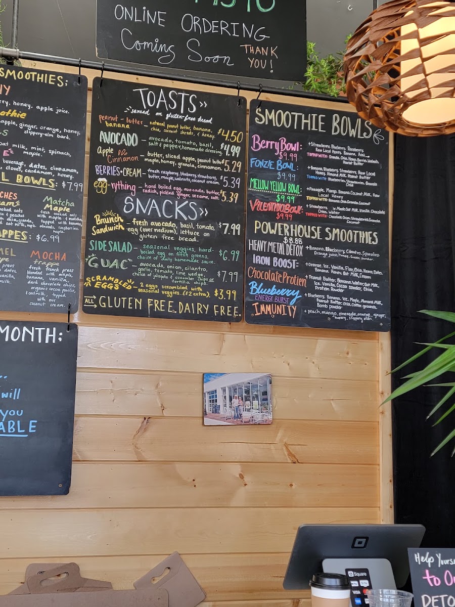 God Fuel menu board
