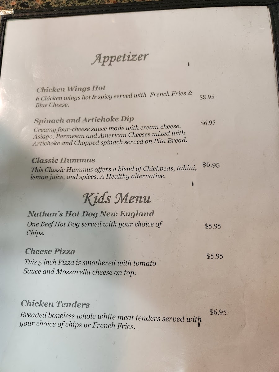Moto's Cafe menu board