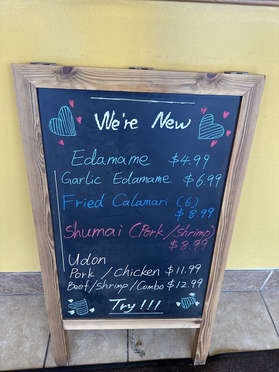 Jin's Buffet menu board