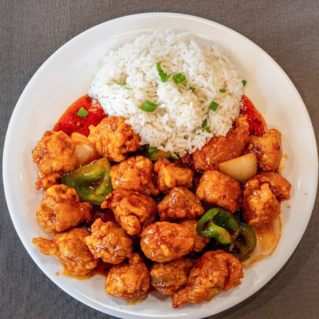 Sweet Sour Pork and Szechuan Chicken Combo