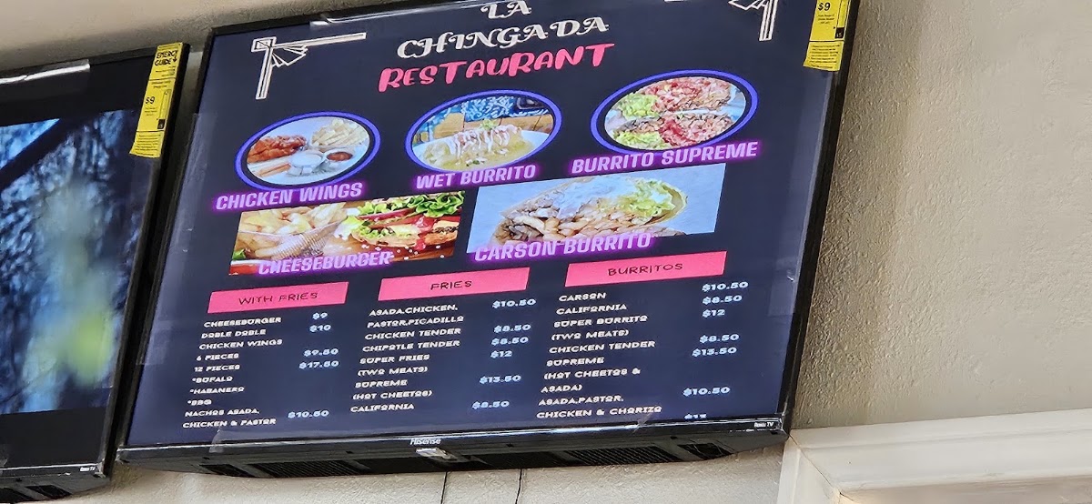 El Super Mexican food menu board