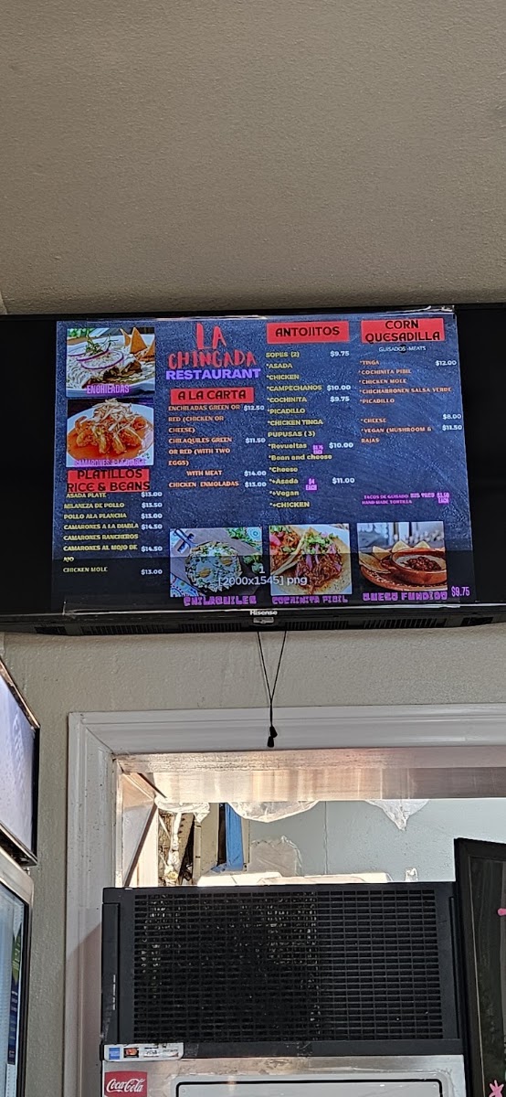 El Super Mexican food menu board