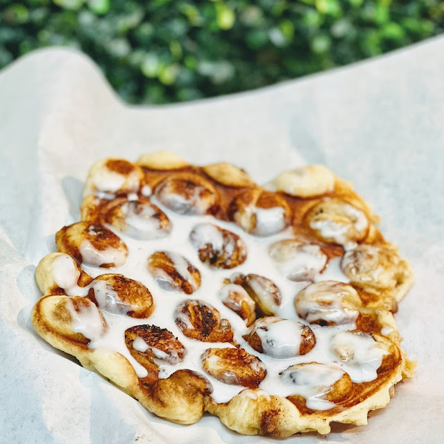 Bubble Waffle Cinnamon Roll