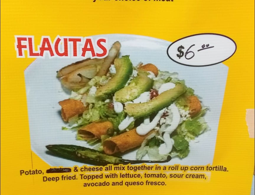 Taqueria Guillen menu board