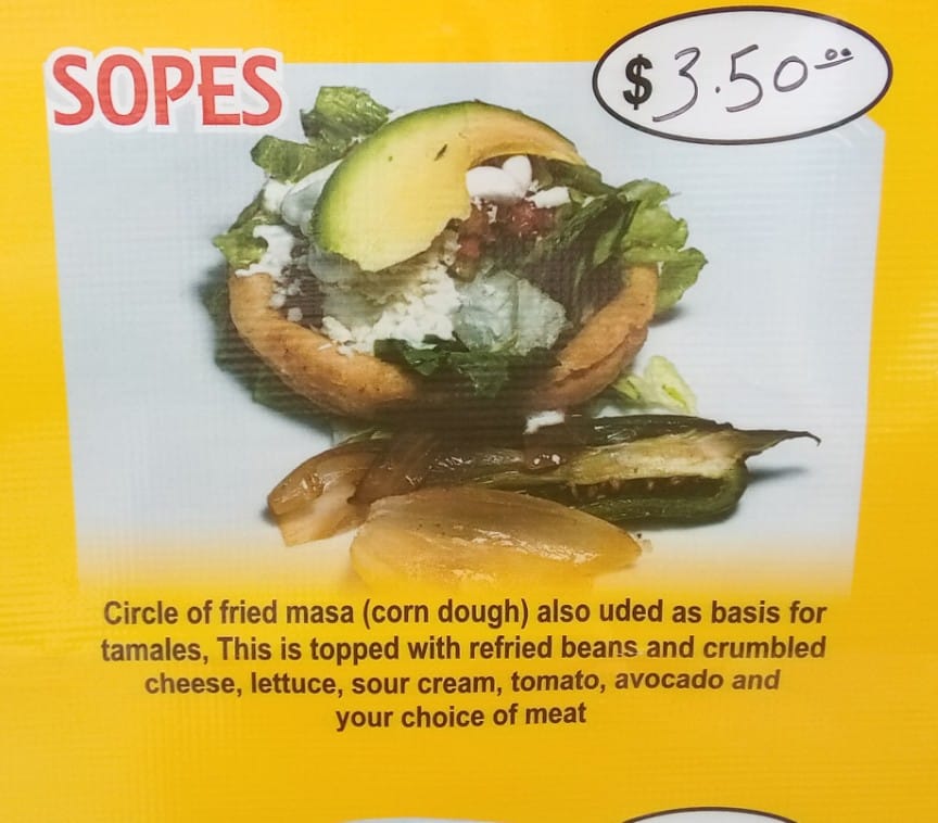 Taqueria Guillen menu board