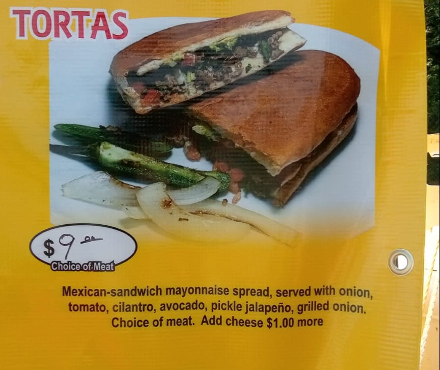 Taqueria Guillen menu board