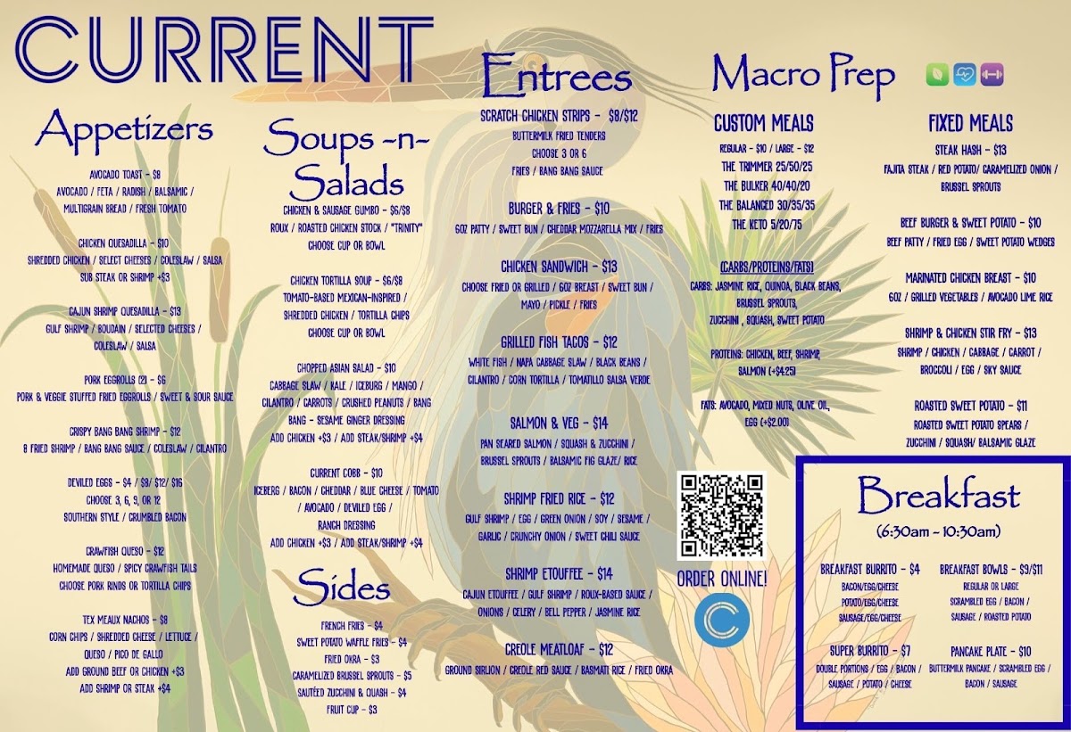CURRENT menu board
