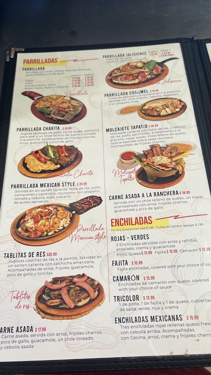 Los Altos De Jalisco Mexican Restaurant #3 menu board