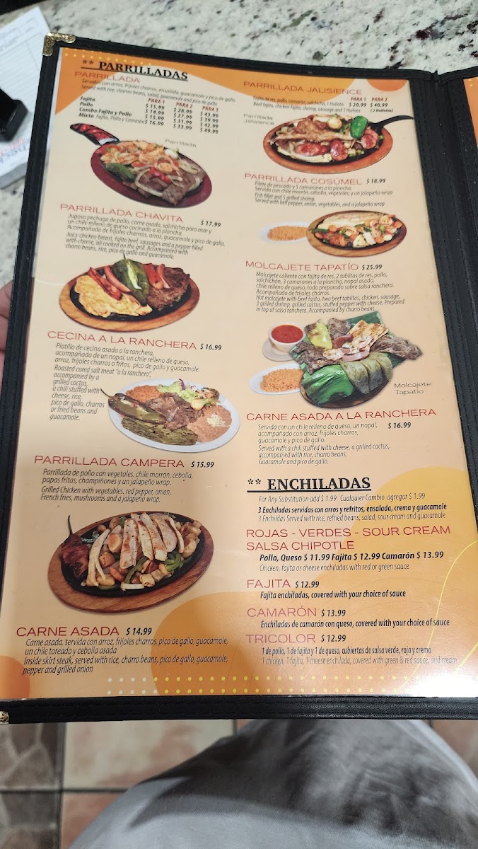 Los Altos De Jalisco Mexican Restaurant #3 menu board