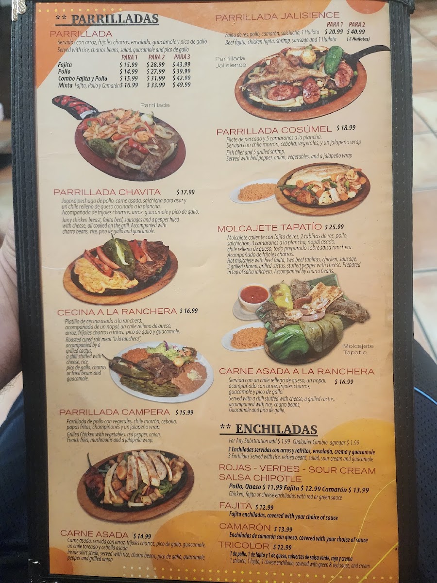Los Altos De Jalisco Mexican Restaurant #3 menu board