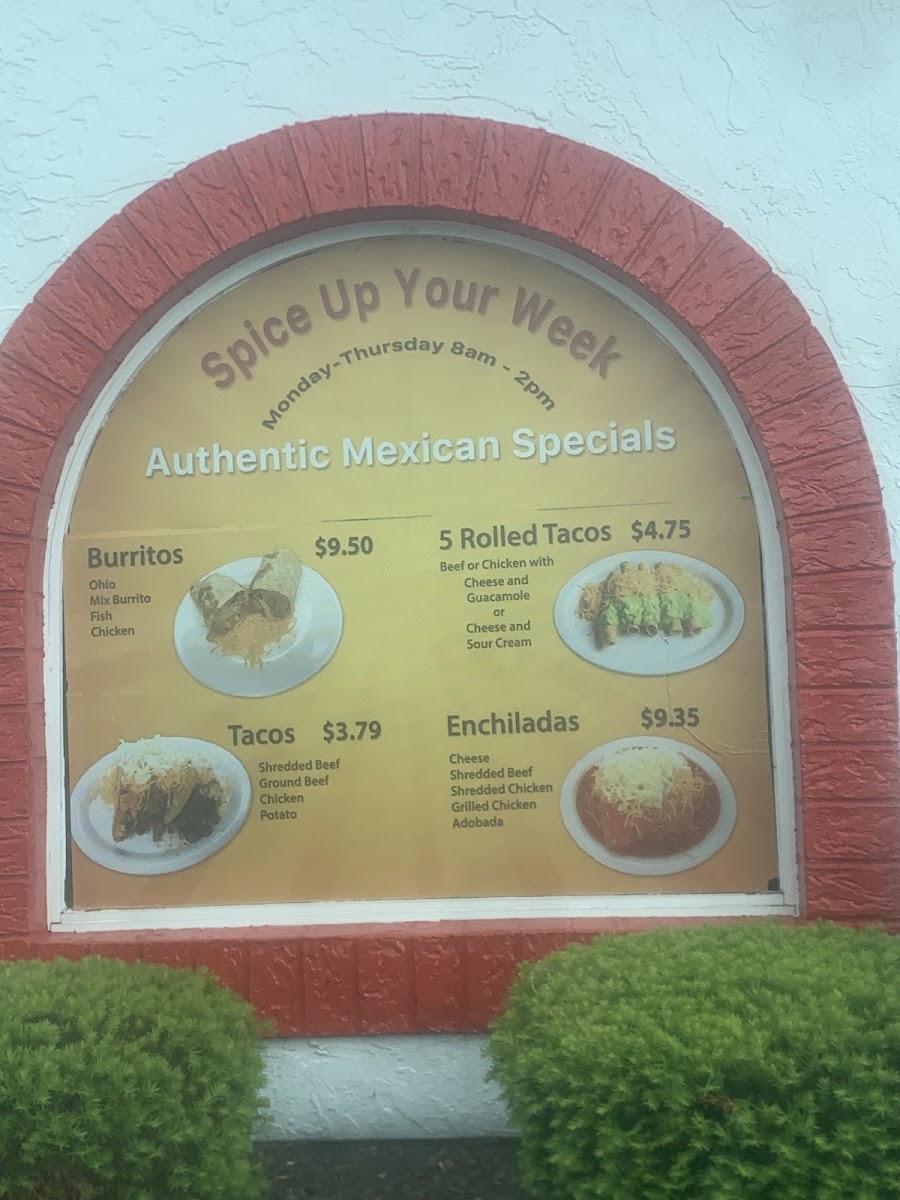 Frediberto’s Mexican Food® menu board