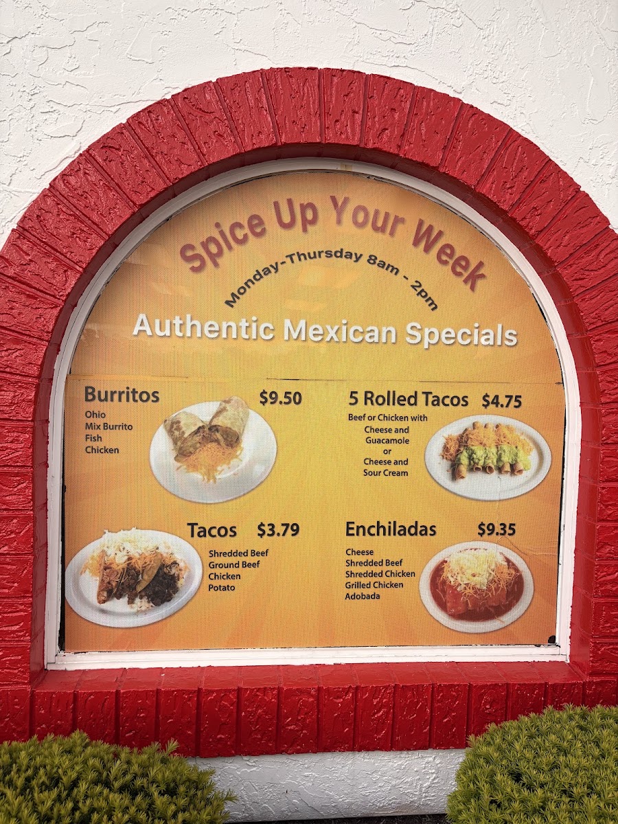 Frediberto’s Mexican Food® menu board