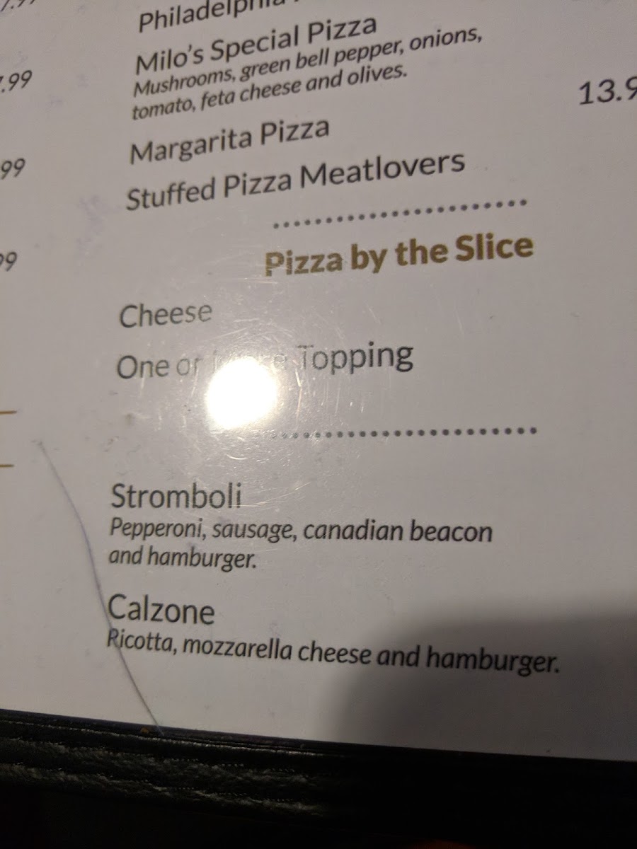 Giovanni's Italian Restaurant menu board