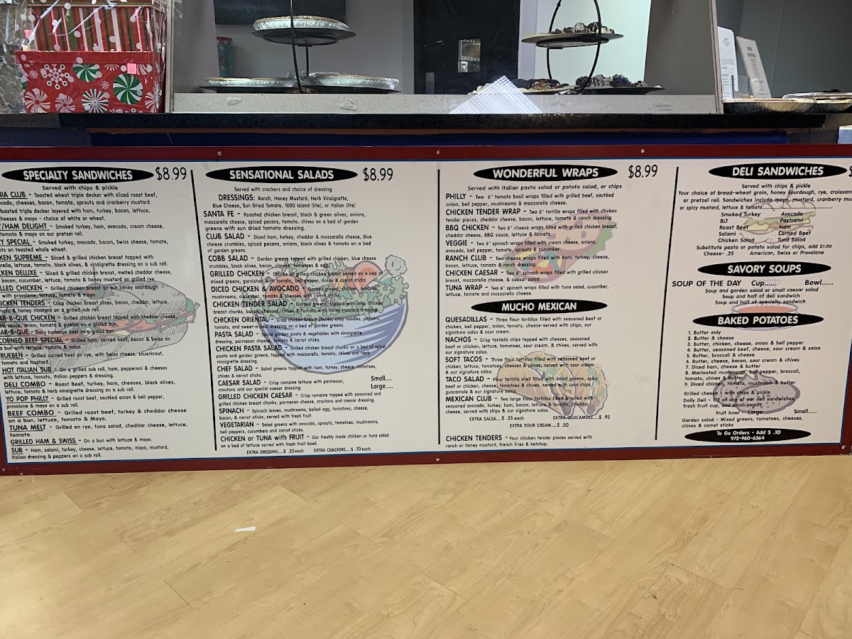 Honey B Ham Company menu board