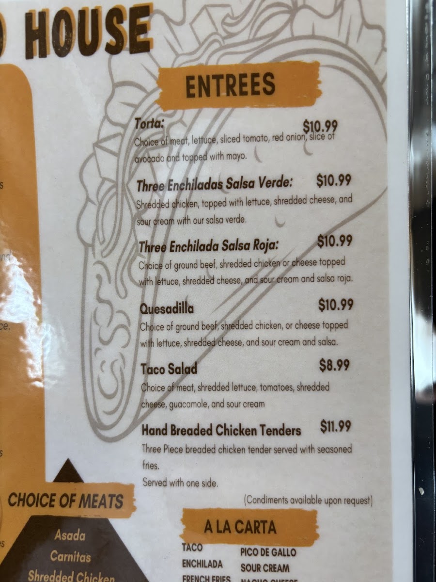 Route 66 Burrito House menu board