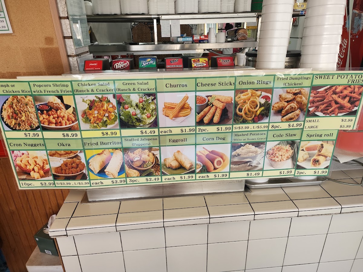 John's Seafood menu board