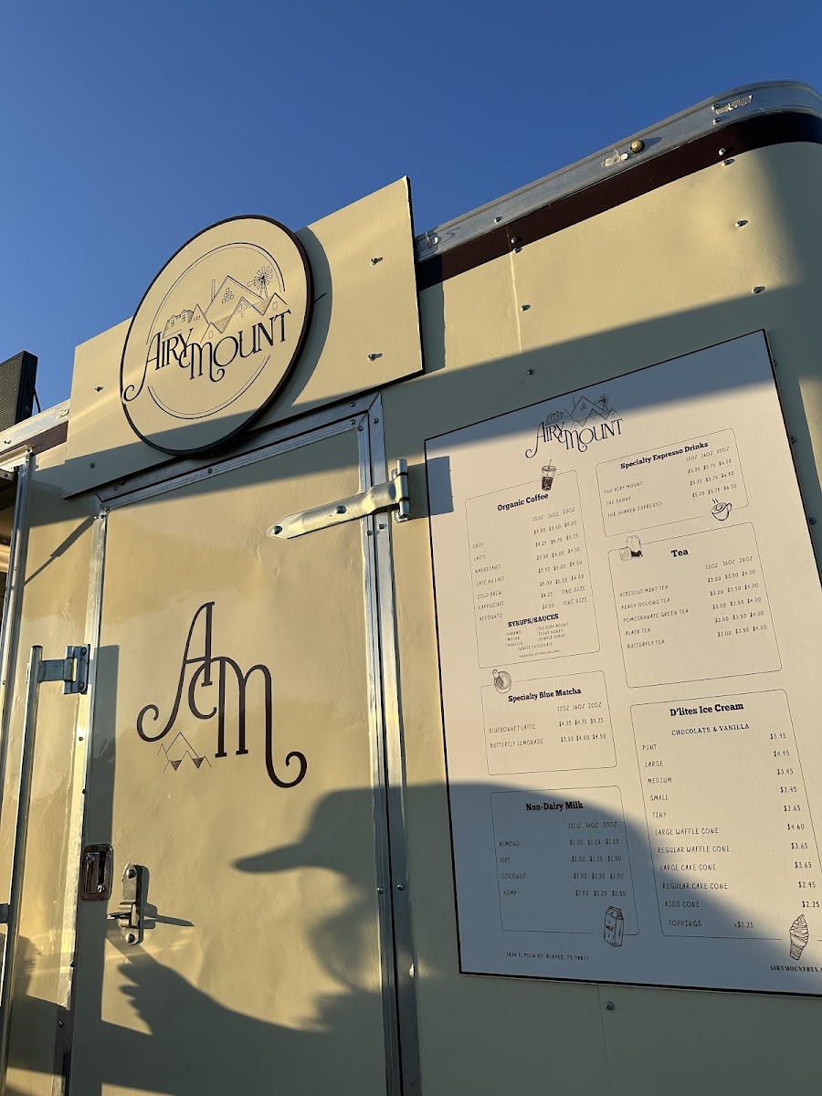 Airy Mount menu board