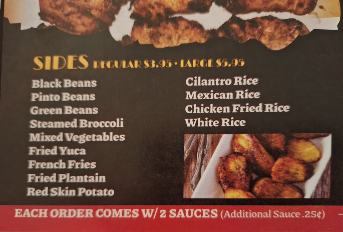 El Pollo Asado menu board