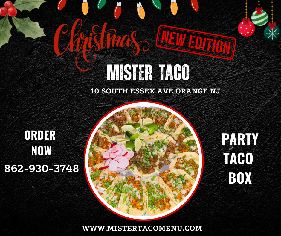 Mister Taco menu board