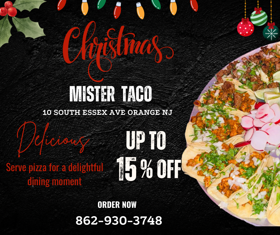 Mister Taco menu board