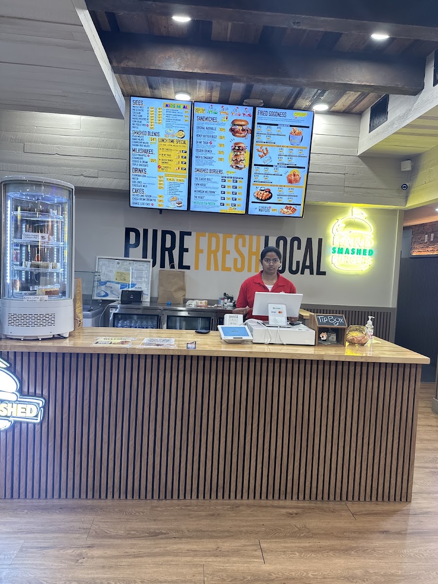 Nash & Smashed menu board