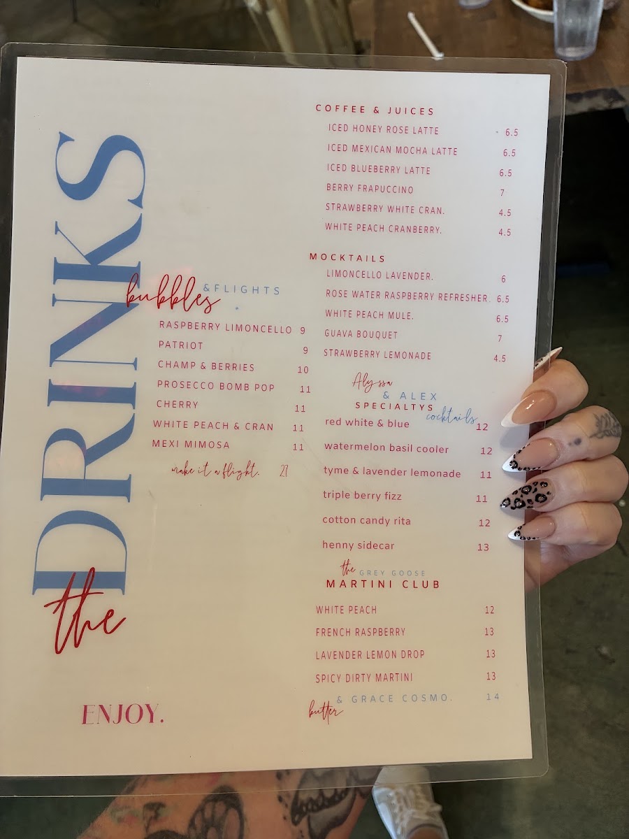 Butter & Grace -The Mini menu board