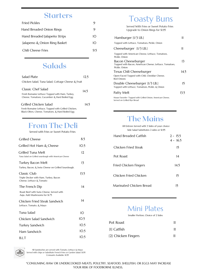 Butter & Grace -The Mini menu board