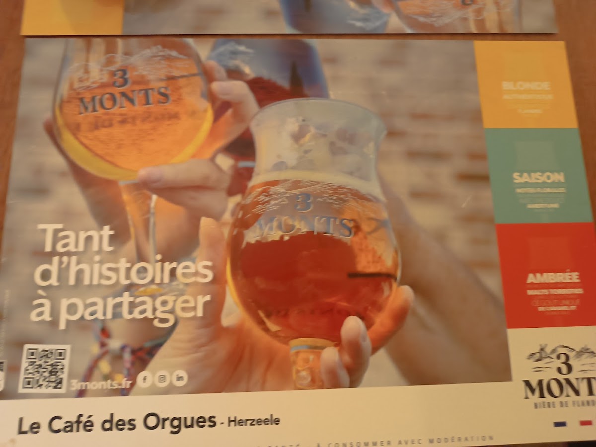 Le Café Des Orgues menu board