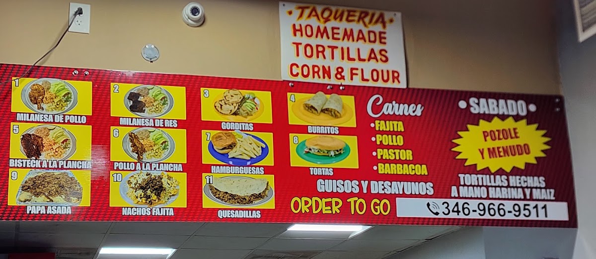 Tacos El Gordo Regio (Cleveland taqueria) menu board
