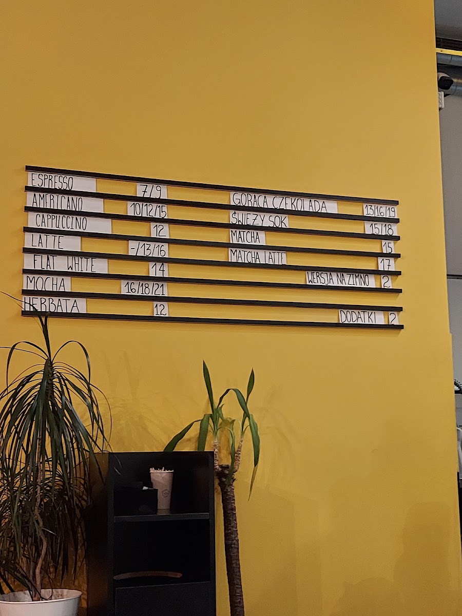 Cafe Planet menu board