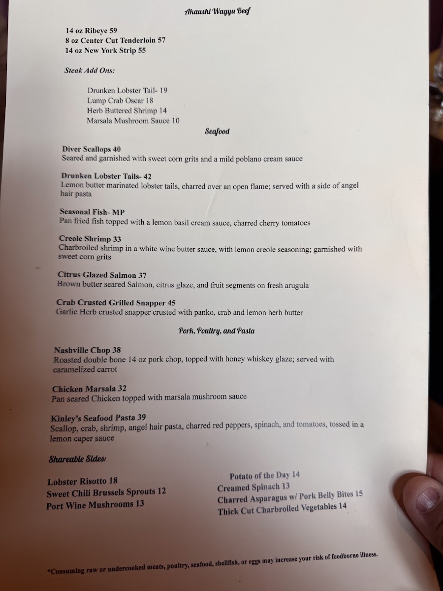 Elevate on Fiorella menu board