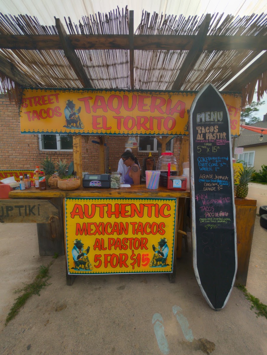 Al pastor Mexican Street tacos menu board
