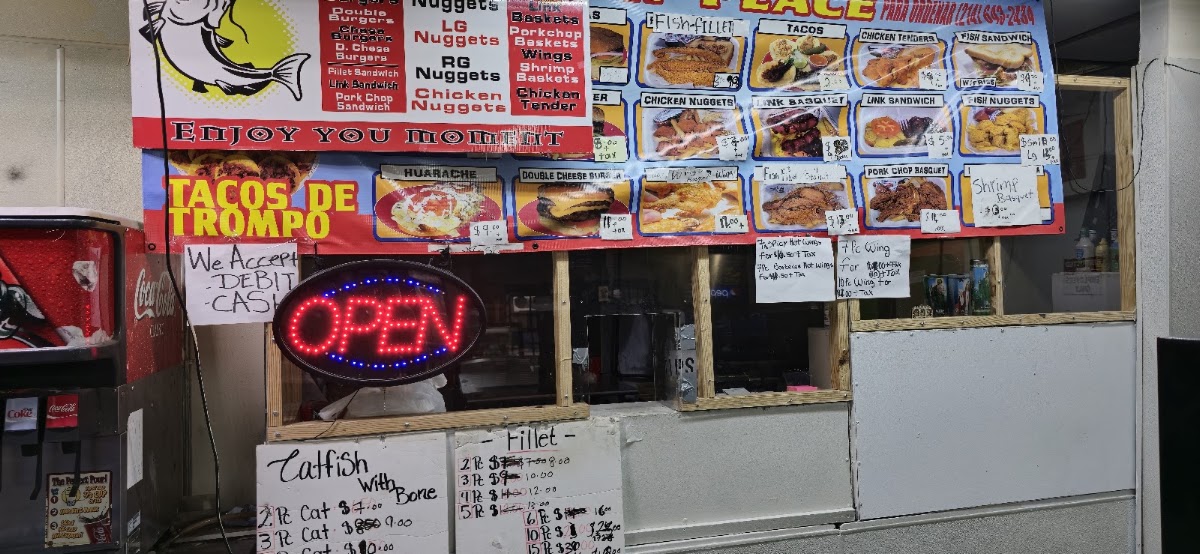 Catfish place menu board