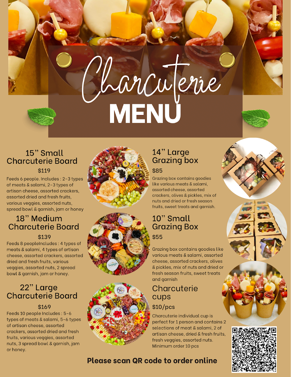 Yummy Bus of Cedar Creek menu board