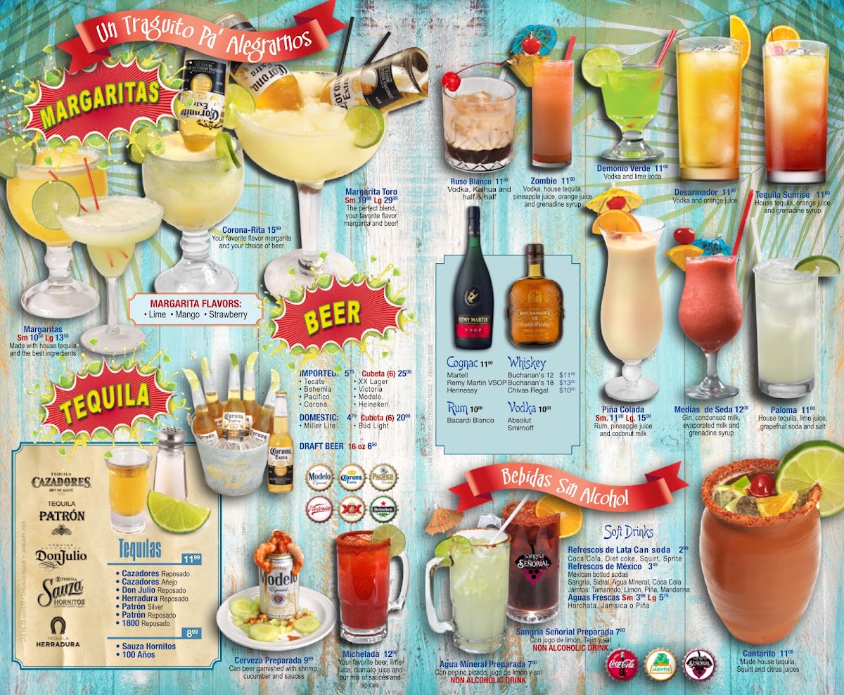 Las Islas Marias Chicago Ridge menu board