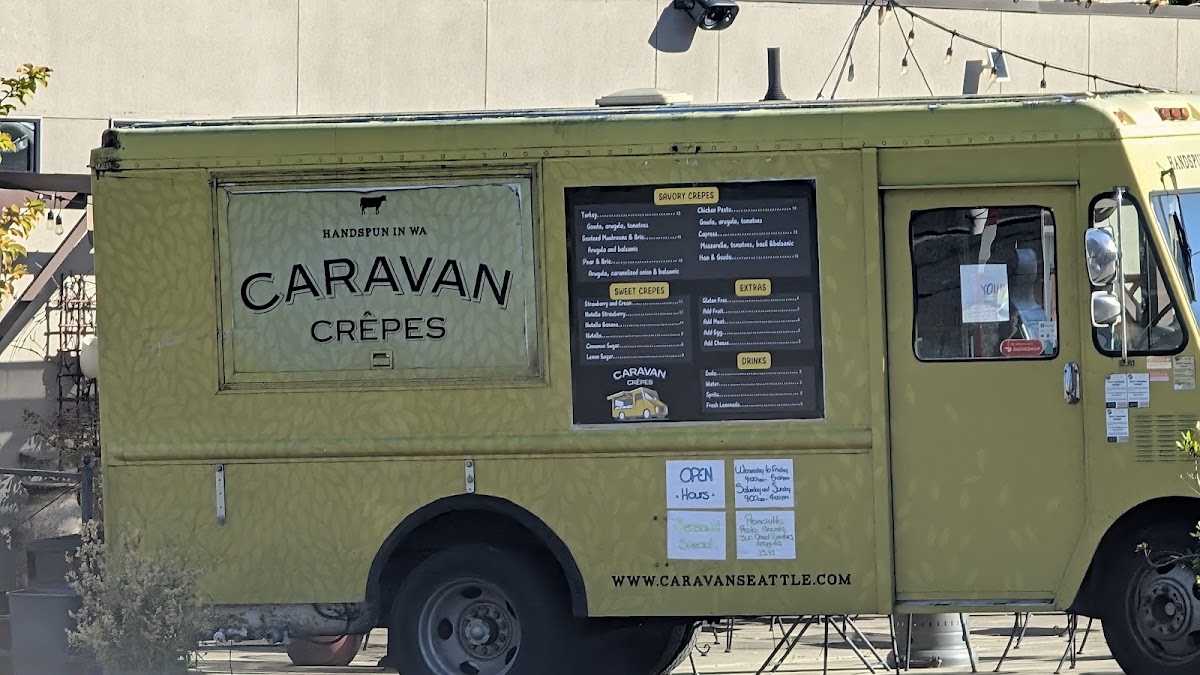 Caravan Crepes menu board