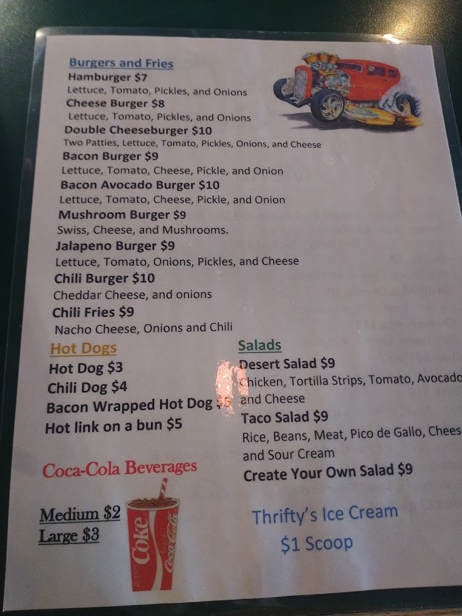 Johnny's To Go menu board