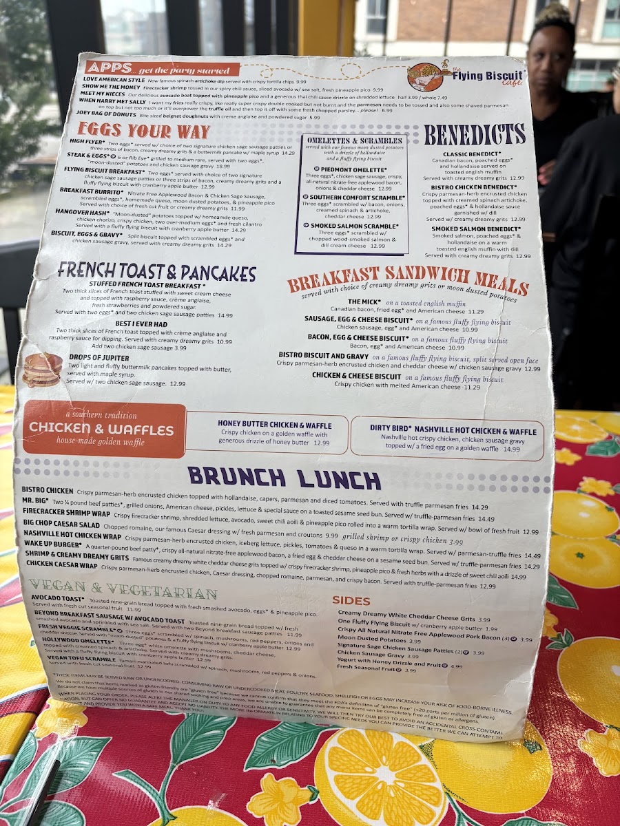 The Flying Biscuit Cafe menu board