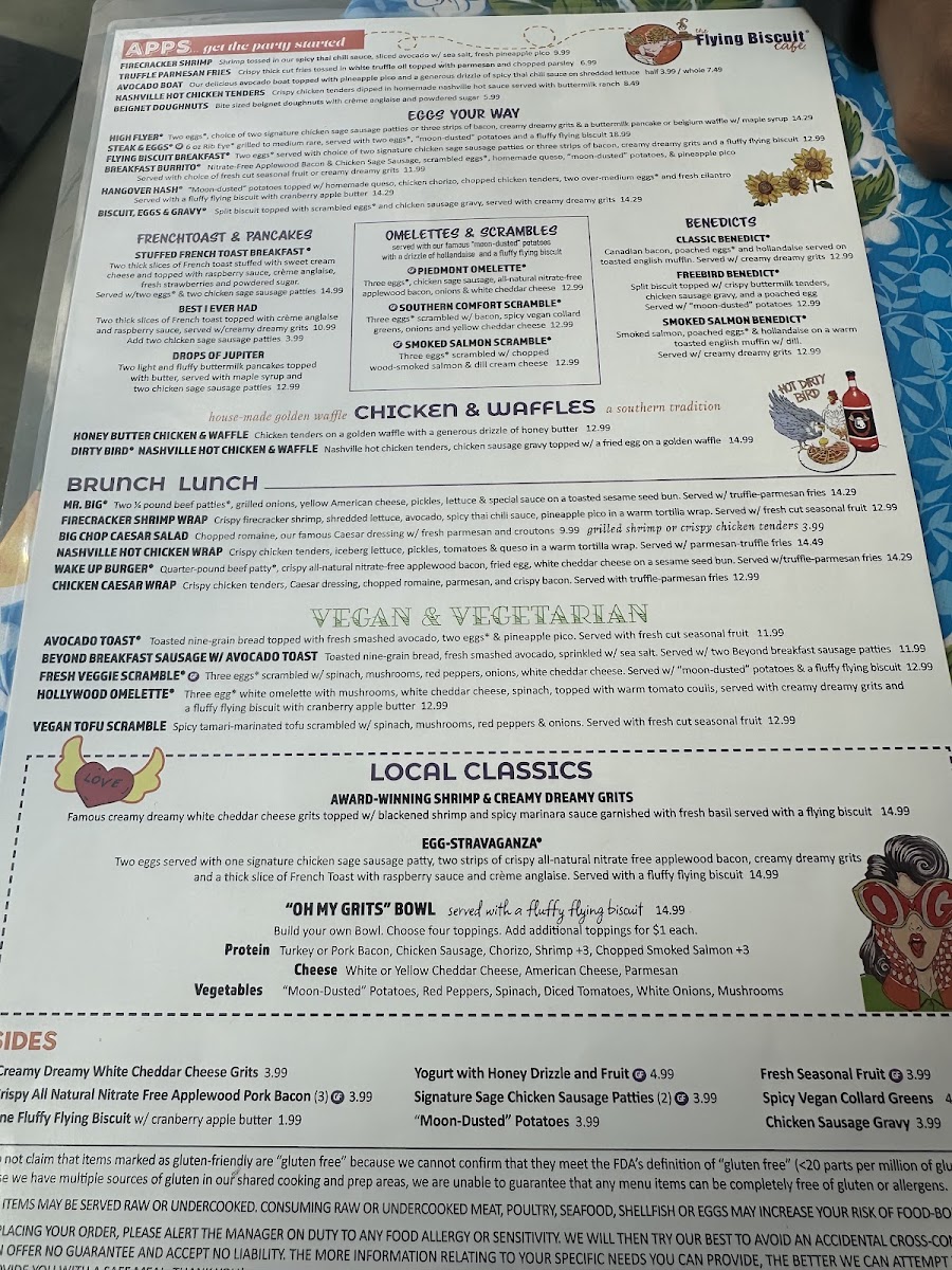 The Flying Biscuit Cafe menu board