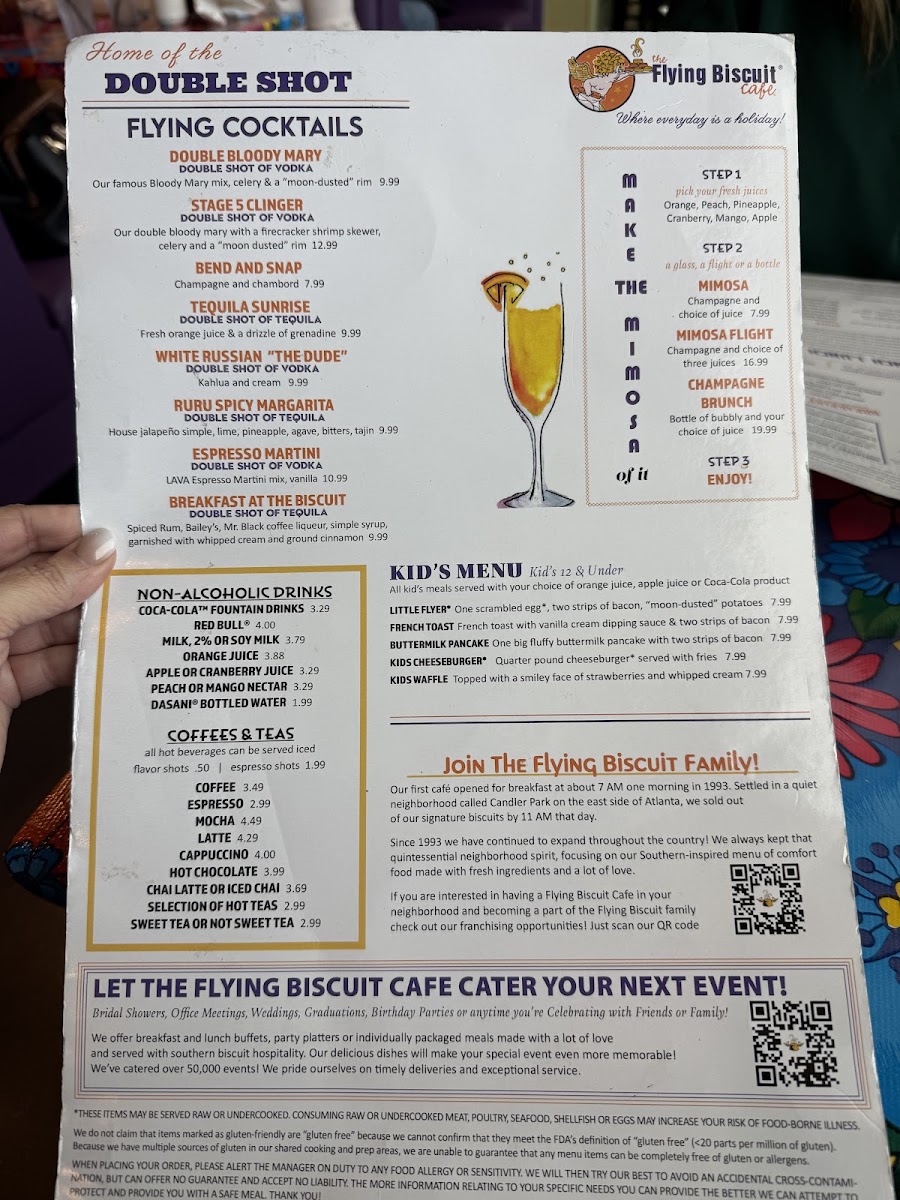 The Flying Biscuit Cafe menu board