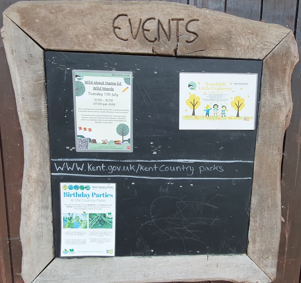 Brockhill Cafe menu board