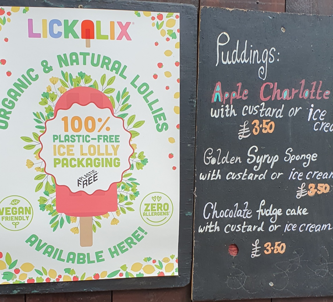 Brockhill Cafe menu board