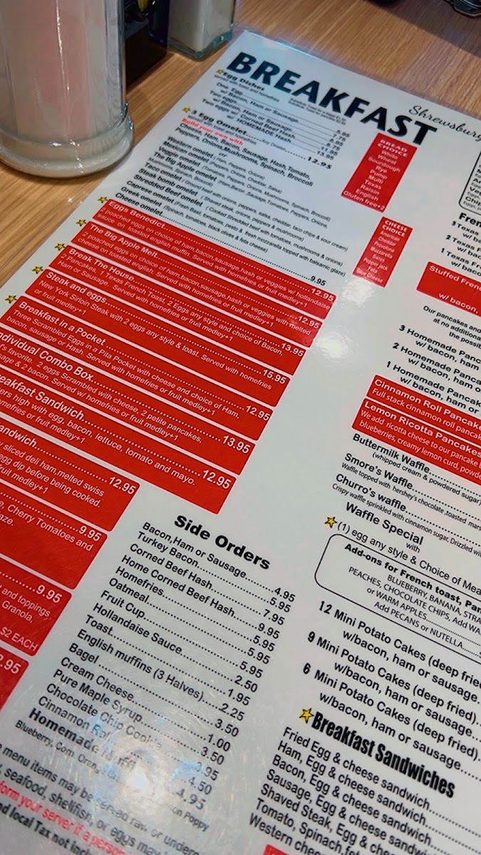 BIG APPLE SHREWSBURY menu board
