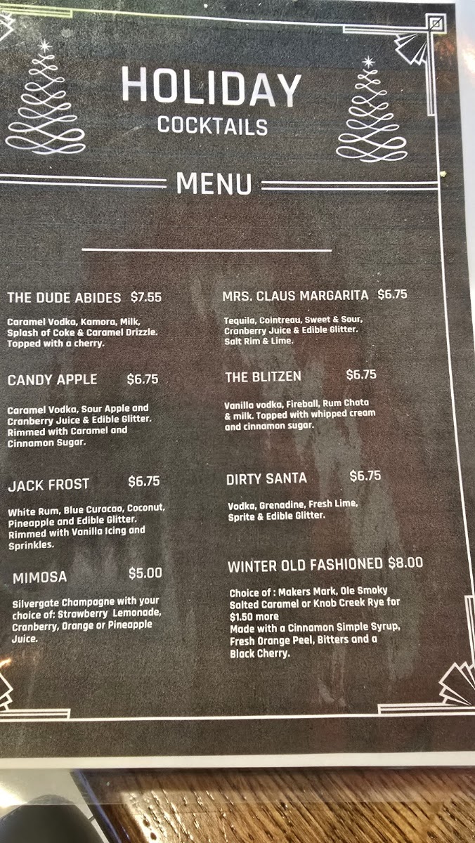 S&B's Burger Joint - East Edmond menu board